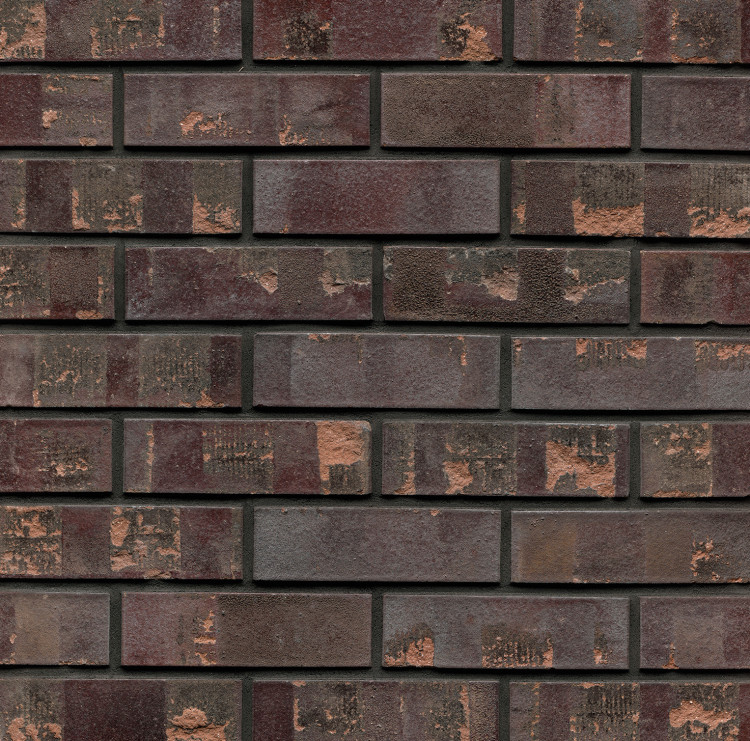 Violettblau Geflammt Kohle | Klinkerwerke Muhr